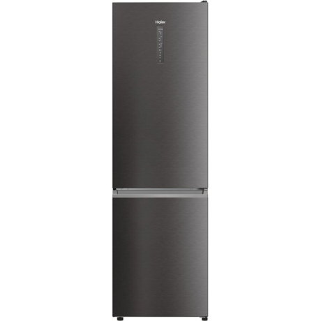 Combina frigorifica Haier HDW3620DNPD, 2 usi, Clasa D, compresor inverter, Wifi, 382 l, 60 cm latime, 200 cm inaltime, culoare dark inox